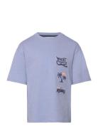 T-Shirt .-- Rustic Tops T-shirts Long-sleeved T-shirts Blue Mango