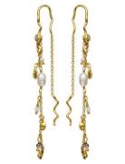 Poppy Earring Øredobber Smykker Gold Maanesten