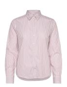 Reg Classic Poplin Striped Shirt Tops Shirts Long-sleeved Orange GANT