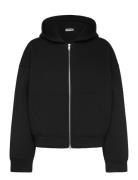 Over D Scuba Zip-Hoodie Tops Sweat-shirts & Hoodies Hoodies Black Week...