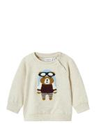 Nbmkiddy Ls Sweat Unb Tops Sweat-shirts & Hoodies Sweat-shirts Cream N...