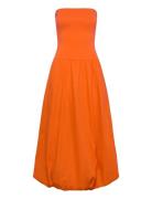 Combined Knitted Balloon Dress Knelang Kjole Orange Mango