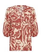Sc-Senta Tops Blouses Long-sleeved Red Soyaconcept