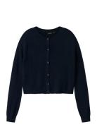 Nlflodet Ls Short Knit Cardigan Noos Tops Knitwear Cardigans Navy LMTD