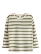 Top Ls Essentials Stripe Tops T-shirts Long-sleeved T-shirts Cream Lin...