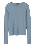Nlfdida Ls Short Uneven Neck Top Tops T-shirts Long-sleeved T-shirts B...