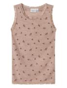 Nmfwang Wool Needle Tank Top Tops T-shirts Sleeveless Pink Name It
