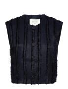 Dante6-Kalina Fil Coupé Gilet Tops Blouses Sleeveless Navy Dante6