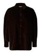 Slfruna Corduroy Shirt Tops Overshirts Brown Selected Femme