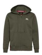 Basic Zip Hoodie Small Logo Tops Sweat-shirts & Hoodies Hoodies Khaki ...
