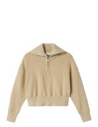 Nkflisen Ls Short Knit Tops Knitwear Pullovers Beige Name It