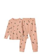 Wilhelm Printed Pyjamas Set Pyjamas Sett Pink Liewood