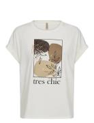 Sc-Rina Fp Tops T-shirts & Tops Short-sleeved White Soyaconcept