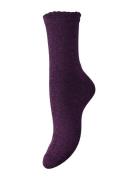 Pcsebby Glitter Long Socks Noos Bc Lingerie Socks Regular Socks Purple...