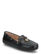 Wylie Nappa Leather Driver Sko Flate Black Lauren Ralph Lauren