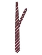 Slhlane Stripe Tie Noos Slips Burgundy Selected