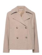 Slfalma Short Wool Jacket Noos Ulljakke Jakke Beige Selected