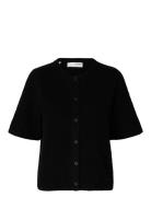 Slflulu 2/4 Knit Cardigan Noos Tops Knitwear Cardigans Black Selected