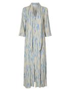 Slfbaela 3/4 Aop Ankle Dress B Knelang Kjole Blue Selected