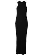 Slfanna Sl Ankle Tank Dress Maxikjole Festkjole Black Selected