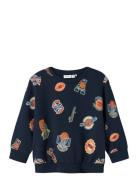 Nmmleland Ls Nreg Sweat Box Bru Tops Sweat-shirts & Hoodies Sweat-shir...