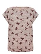 Sc-Galina Tops T-shirts & Tops Short-sleeved Pink Soyaconcept