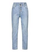 Paperbag Jeans Bottoms Jeans Regular Jeans Blue Mango