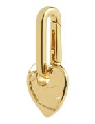 Charm Rough Heart Pendant Halskjede Anheng Gold Pilgrim