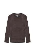Duo Rib Tobias Tee Ls Tops T-shirts Long-sleeved Black Mads Nørgaard