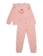 Pyjamas Ls Set Aop Pyjamas Sett Pink Minymo