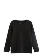 Top L S Basic Rib Tops T-shirts Long-sleeved T-shirts Black Lindex