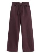 Wide Peggy Bukser Bottoms Jeans Wide Burgundy Lindex