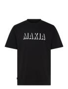 Shadow T-Shirt Tops T-shirts Short-sleeved Black Makia