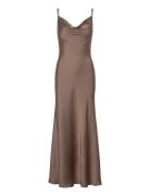 Monroe Cowl Neck Maxi Dress Maxikjole Festkjole Brown Bardot