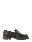 Biajeff Penny Loafer Texas Tumbled Mokasiner Lave Sko Brown Bianco