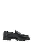 Biajeff Penny Loafer Texas Tumbled Mokasiner Lave Sko Black Bianco
