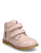 Shoes - Flat - With Velcro Snørestøvletter Støvletter Pink ANGULUS
