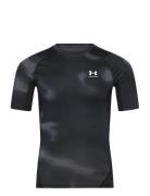Ua Hg Armour Printed Ss Sport T-shirts Short-sleeved Black Under Armou...