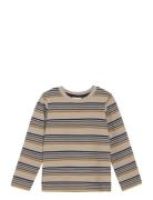 T-Shirt Ls Y/D Tops T-shirts Long-sleeved T-shirts Beige Minymo