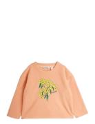Alpine Flowers Emb Double Brushed Double Napped Fleece Ls Top Tops T-s...