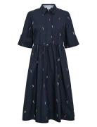 Nukiva Dress Knelang Kjole Navy Nümph