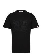 T-Shirt Regular Tops T-shirts Short-sleeved Black Replay