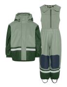 Boardman Kids Set 12 Outerwear Rainwear Rainwear Sets Green Didriksons