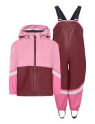Waterman Kids Set 12 Outerwear Rainwear Rainwear Sets Pink Didriksons