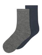 Nkmwak Wo/Bl 2P Sock Sokker Strømper Black Name It