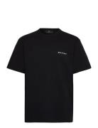 Border T-Shirt Black Tops T-shirts Short-sleeved Black Belstaff