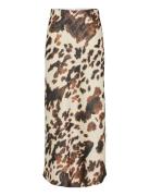 Yaspella Hw Maxi Skirt S. Noos Knelangt Skjørt Beige YAS
