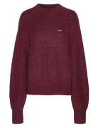 Light Knit Logo Sweater Tops Knitwear Jumpers Burgundy ROTATE Birger C...