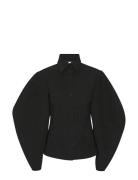 Suiting Fitted Shirt Tops Shirts Long-sleeved Black ROTATE Birger Chri...