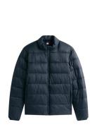 Mid Weight Stand Collar Jkt Fôret Jakke Navy Tommy Hilfiger
